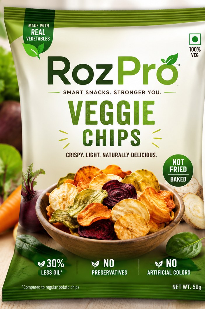 RozPro Veggie Chips air-fried vegetable chips
